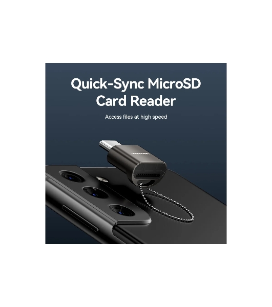 Кард-ридер Vention CLMH0/серый/OTG USB 2.0 CM/MicroSD/USB Type-C/металл