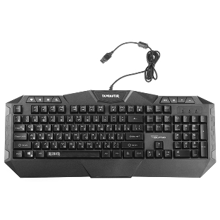 Комплект клавиатура+мышь Qumo Dominator K66/M83 проводной, USB, 3200 DPI, чёрный