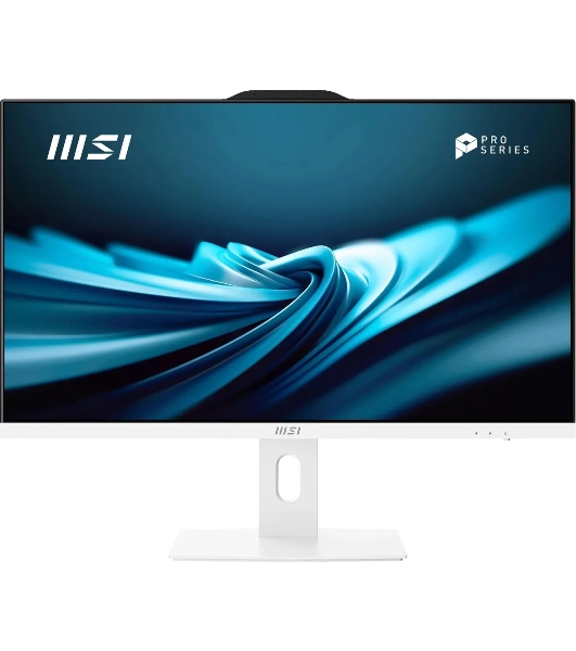 Моноблок MSI Pro AP272P 14M AiO 27' FHD(1920x1080)IPS AG Non-touch, Core i7-14700 (2.1GHz), 16Gb DDR5(2x8Gb), 512Gb SSD M.2, Intel UHD, WiFi, BT, camera, WirelessKB&mouse Eng/Rus,noOS,1y war-ty, White (9S6-AF8322-804)
