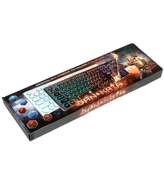 Клавиатура проводная Dialog Gan-Kata KGK-16U BLACK - игровая с RGb-подсветкой, USB, черная