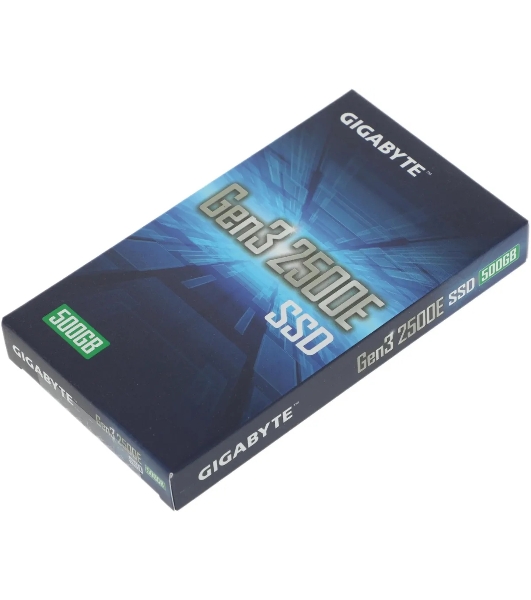 Накопитель SSD GIGABYTE AORUS Gen3 2500E, 500Gb, M.2 2280, PCIe 3.0 x4, NVMe, R/W 2300/1500