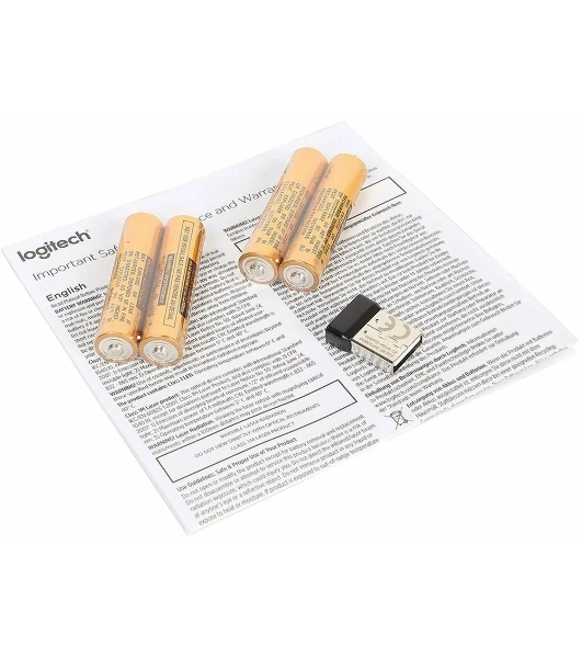 Комплект клавиатура+мышь Logitech MK240 Nano беспроводной, USB, 1000 DPI, чёрный