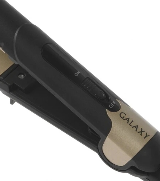 Выпрямитель для волос Galaxy Line GL 4519 черный/золотистый, 24 мм, 180 °C, 1 режим