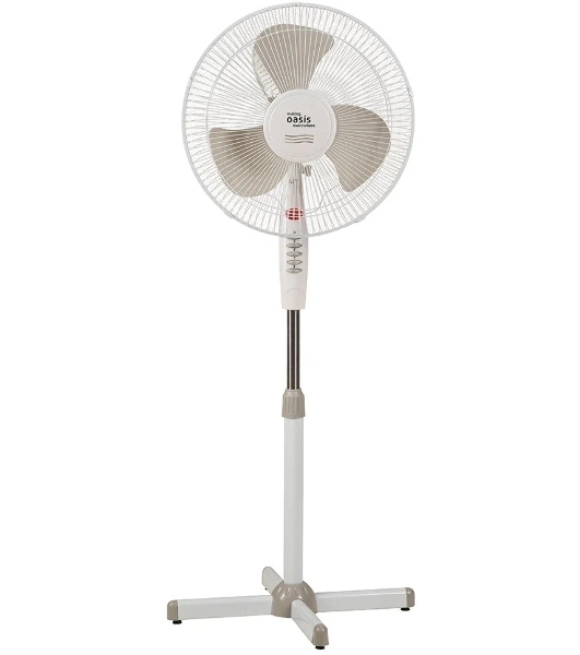 Вентилятор Oasis VF-40PWG белый/серый, напольный, 40 Вт, 3 скорости, 40 см (4 шт. в коробке)