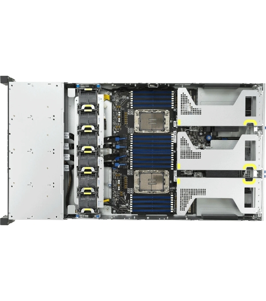 Серверная платформа ASUS RS720-E12-RS8G, 2U, 2x LGA 4710, 32x DDR5 6400, 8 x 2.5' hsb 8x SATA/SAS*/NVMe, 8x PCIe slots* + 2x OCP3.0*, 2x m.2 2280/2260, no LAN, 1+1 3200W