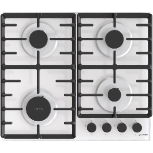 Газовая варочная панель Gorenje GT642SYW, 4 конфорки, закаленное стекло, белый