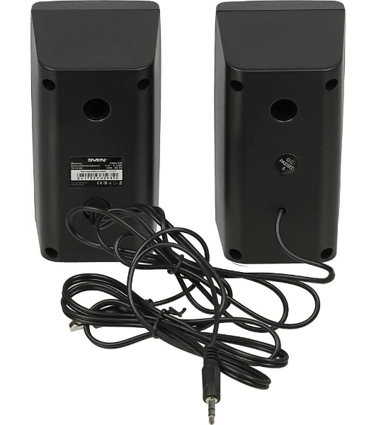 Колонки SVEN 318 черный USB-порт ПК, ноутбука или адаптер 5V DC