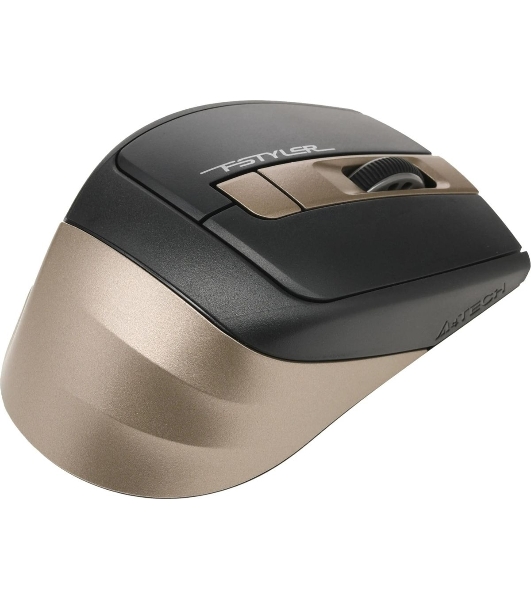 Мышь беспроводная A4Tech Fstyler FG35 золотистый/черный, 2000 dpi, радиоканал, USB, кнопки - 6