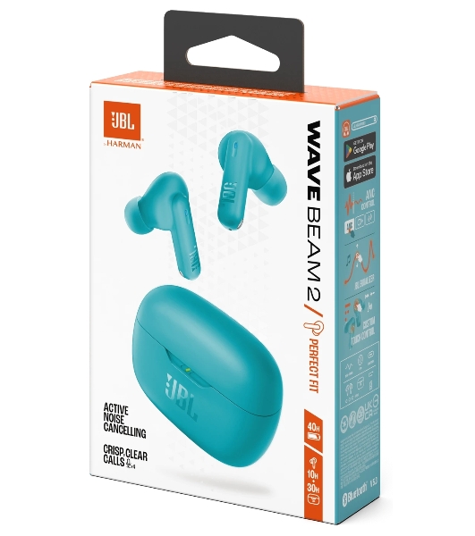 Наушники TWS JBL Wave Beam 2 голубой, внутриканальные, Bluetooth