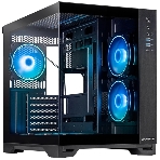Компьютерный корпус Chieftec Visio черный без БП ATX 2x80мм 4x120мм 2x140мм 1xUSB 2.0 2xUSB 3.0 audio bott PSU, фото 1