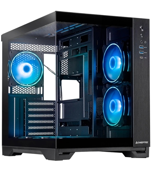Компьютерный корпус Chieftec Visio черный без БП ATX 2x80мм 4x120мм 2x140мм 1xUSB 2.0 2xUSB 3.0 audio bott PSU
