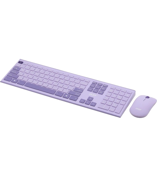 Комплект клавиатура + мышь Acer OCC205 беспроводной USB, 1200 dpi, фиолетовый