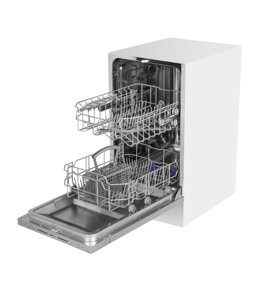 Встраиваемая посудомоечная машина HOMSAIR DW44L-2, серебристый, 44.8 см, 9 компл., 49 дБ, класс A++