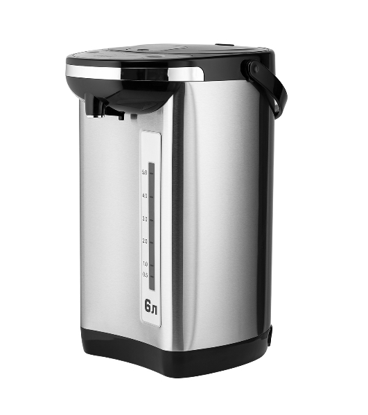 Термопот Centek CT-1084 сталь, 6.0 л, 750 Вт, 2 способа подачи воды, двойная защита от перегрева