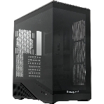 Компьютерный корпус без блока питания HSPD F711-TGbK, Panoramic Full Tower, Black, TG, 0.7 SPCC, no fans ATX, mATX, mITX 190/420/280мм 2x2.5', 2x3.5', 7xPCI 1xUSB-A 3.0, 1xUSB-C 445x235x475мм, фото 1