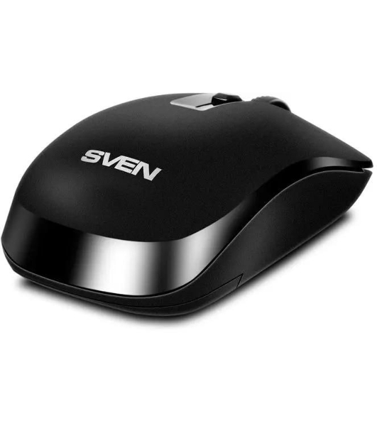Мышь беспроводная SVEN RX-260W черный, 1600 dpi, радиоканал, USB, кнопки - 4