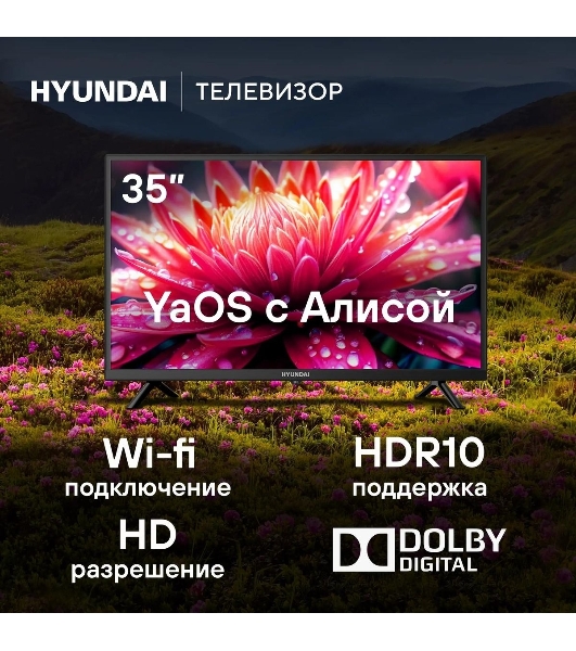 Телевизор Hyundai 32' H-LED32BS5003 черный LED HD 60Hz Smart TV