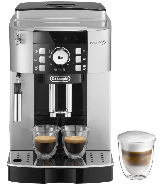 Кофемашина автоматическая DeLonghi ECAM 21.117.SB серебристый/черный, исп. кофе - зерновой/молотый, 1.8 л, 1450 Вт, 15 бар