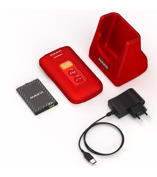 Мобильный телефон Maxvi E5 up красный