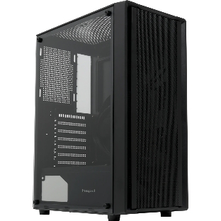 Компьютерный корпус без блока питания HSPD M530, Mesh Mid Tower, Black, TG, 0.4 SPCC, no fans ATX, mATX, mITX 155/290/200mm 2x2.5', 2x3.5', 7xPCI 1xUSB-A 3.0, 2xUSB-A 1.0 335x193x445mm