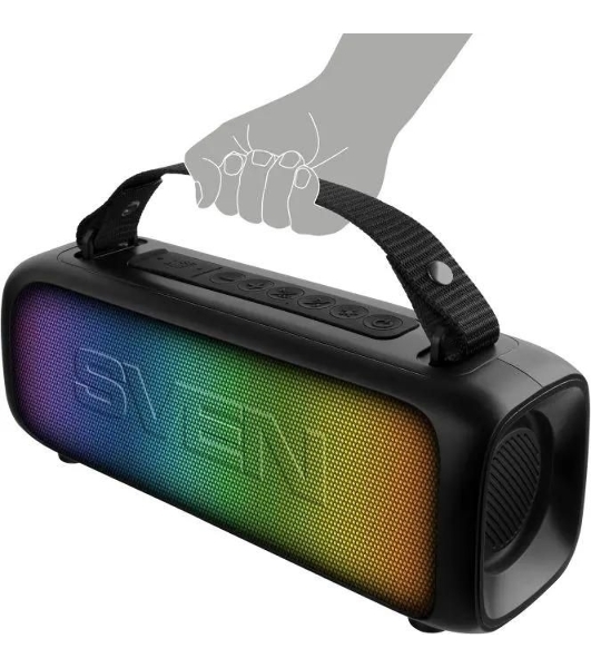 Портативная колонка SVEN PS-235 черный 12W 2.0 BT 3600mAh