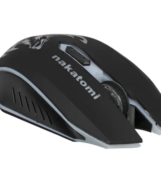 Мышь беспроводная Nakatomi MROG-15U черный, 1600 dpi, радиоканал, USB, кнопки - 6