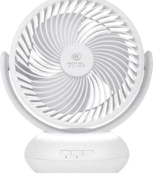 Вентилятор Royal Clima RSF-0701E-WT белый, настольный, 5 Вт, 3 скорости, 17 см