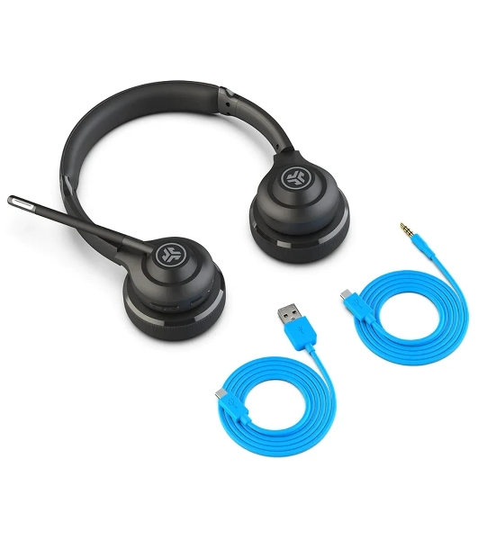 Гарнитура JLab Work Wireless Headset Gen 2 чёрный, беспроводная, Bluetooth/USB-C, до 45 ч, микрофон с шумоподавлением