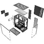 Компьютерный корпус XPG INVADER X черный (INVADERXMTWOF-BKCWW) Mid-Tower, Micro-ATX, Mini-ITX, Standard-ATX, USB 3.2 Gen2 Type-A, USB 3.2 Gen2 Type-C, фото6