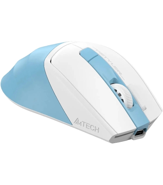 Мышь беспроводная A4Tech Fstyler FG45CS Air2 голубой/белый, 2000 dpi, радиоканал, USB, кнопки - 7
