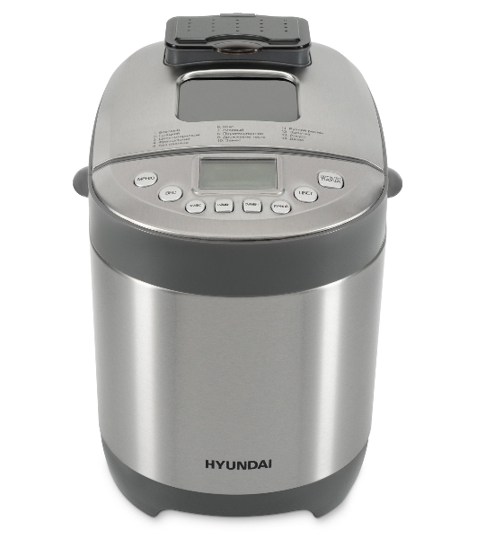 Хлебопечка Hyundai HYBM-4082 серый/серебристый, 550 Вт, 1 кг, 14 программ