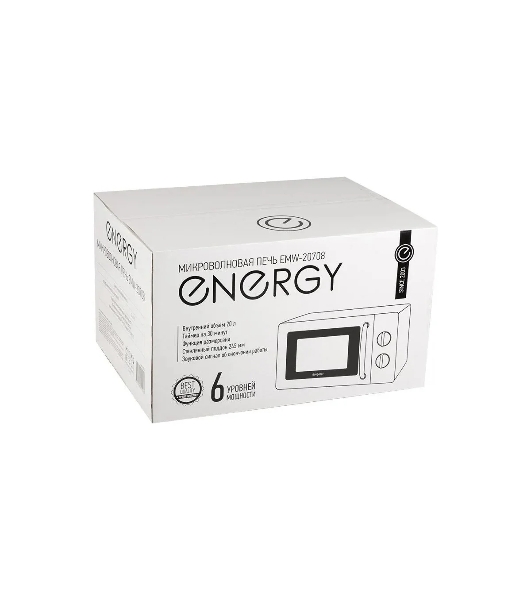 Микроволновая печь Energy EMW-20708 белый, 20 л, 700 Вт, переключатели - поворотный механизм
