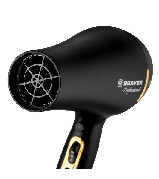 Фен BRAYER BR3010 черный/золотистый, 2200 Вт