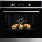 Духовой шкаф электрический Electrolux с конвекцией, приготовление на пару, объем 72 л, 10 режимов, автопрограммы, очистка пиролитическая, 3 стекла в дверце, направляющие проволочные + телескопические (1 уровень), фото 1