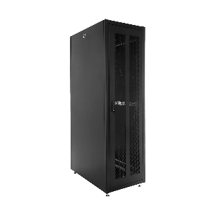 Шкаф серверный напольный ЦМО ШТК-Э, IP20, 48U, 2254х600х1000 мм (ВхШхГ), дверь: перфорация, боковая панель: сплошная, разборный, черный