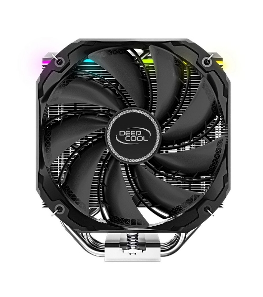 Кулер для процессора DEEPCOOL AS500 черный, 140 мм, алюминий/медь, 1200 об/мин, 26 дБ, 4 pin, 220 Вт, 164 мм