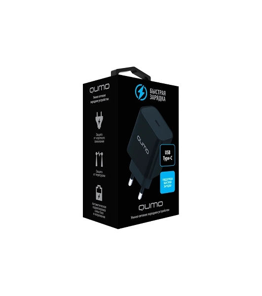 Сетевое зарядное устройство Qumo Energy light (Charger 0050) PD 20W, 1USB Type-C, черный