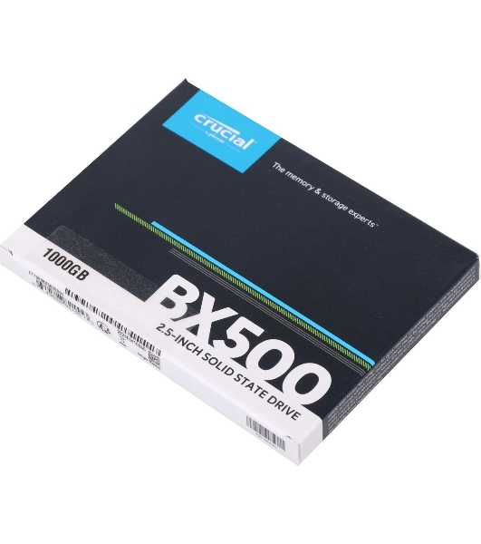 Накопитель SSD Crucial BX500, 1Tb, SATA III, 2.5', R/W 540/500
