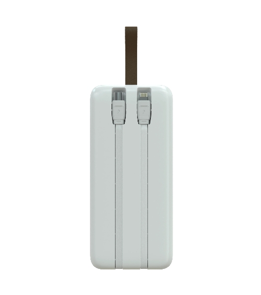 Портативный аккумулятор More choice (4620202550644) PB55-30 с кабелем 1USB 3.0A 22.5W PD - 30000mAh белый