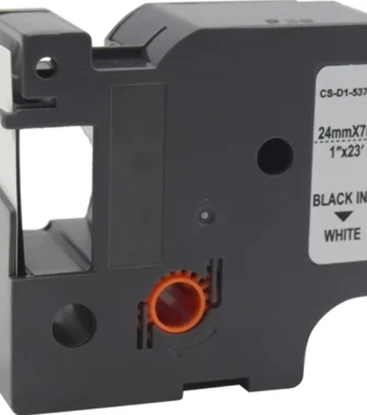 Картридж ленточный Cactus CS-D1-53713 24мм, черный шрифт, белый фон, 7м для DYMO Rhino Pro 6000, LM 500TS