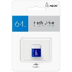 Флешка USB SmartBuy LARA Blue (SB64 GbLARA-B), 64Gb, USB 2.0, R/W 15/5, синий/белый, фото2