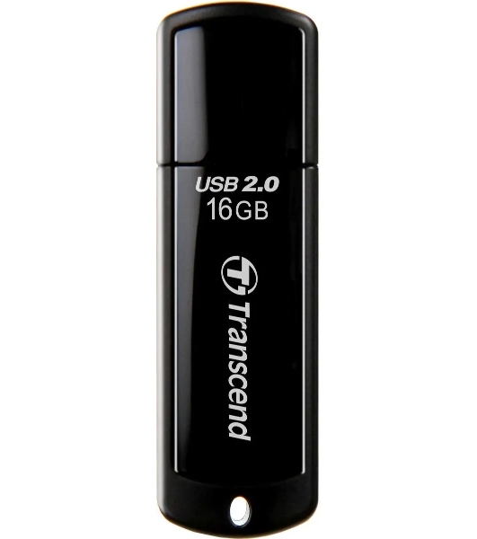 Флешка USB Transcend JetFlash 350 (TS16GJF350), 16Gb, USB 2.0, R/W 15/7, черный