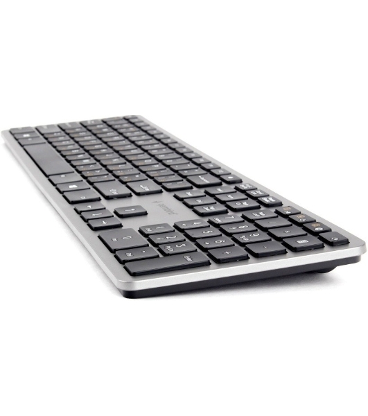 Клавиатура беспроводная Gembird KBW-3, USB, серебристый/черный