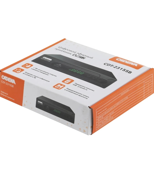 Приставка для цифрового ТВ Cadena CDT-2315SB черный, DVB-T2, DVB-T, HDMI, USB 2.0