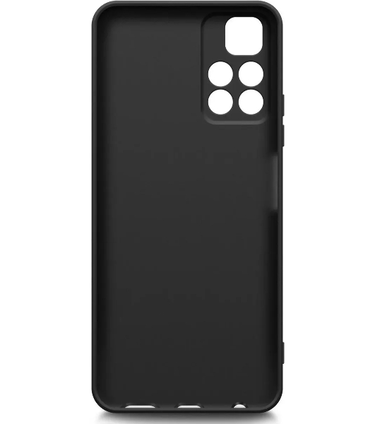 Чехол (клип-кейс) BORASCO Silicone Case, для Xiaomi Poco M4 Pro, черный (матовый) 70106