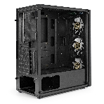 Компьютерный корпус Miditower ExeGate EVO-8227 (ATX, без БП, 2хUSB+1хUSB 3.0+HD Audio, черный, 3 вент. с RGb подсветкой, боковая панель - закаленное стекло), фото5