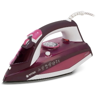 Утюг Vitek VT-1215 (PK) максимальная 2400 Вт.Подошва Ceramic Ultra Care.