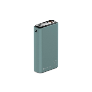 Портативный аккумулятор OLMIO QS-30, 30000mAh, 22.5W, QuickCharge3.0/PowerDelivery, LCD, темно-зеленый