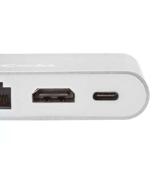 Кабель-адаптер USB3.1 Type-CM-->HDMI+USB3.0+RJ45+PD charging VCOM