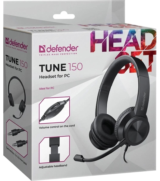 Гарнитура Defender Tune 150 чёрный, проводная